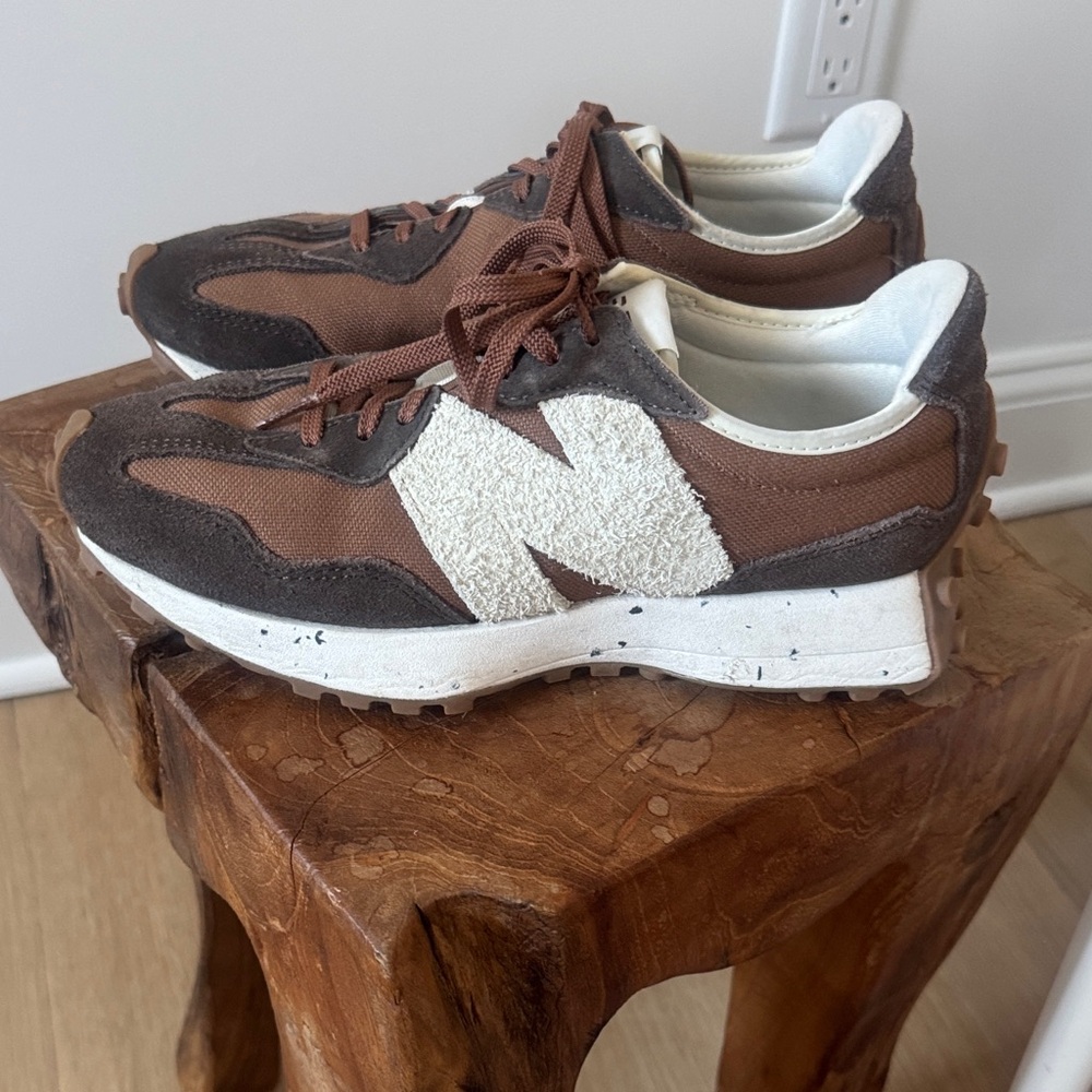 New Balance Women’s Brown and White Sneakers